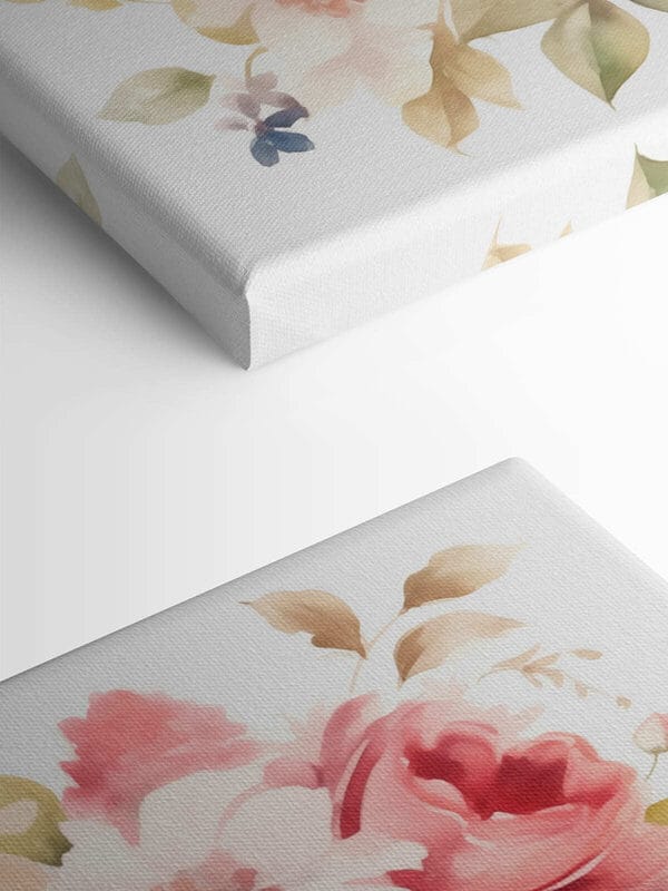 Painting of flowers on a white background Painting of flowers on a white background
