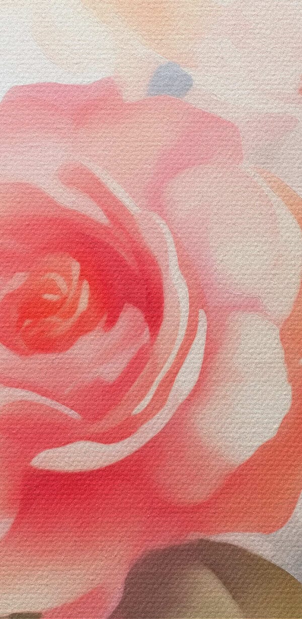 Painting of flowers on a white background Painting of flowers on a white background