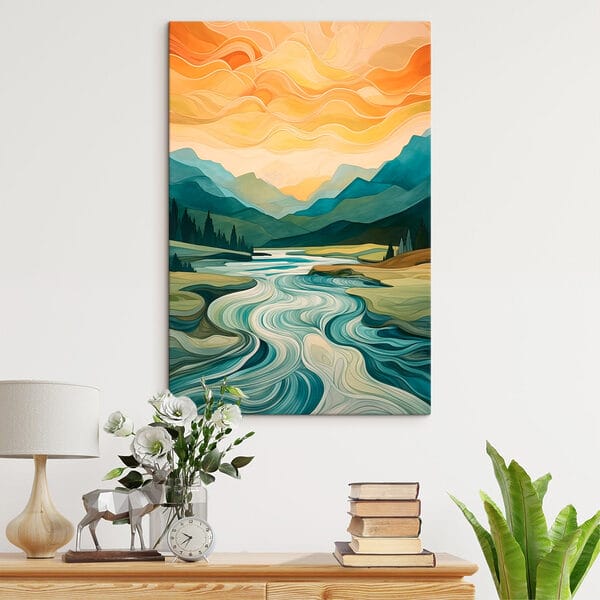 Cuadros Cuadro de un río que atraviesa un valle (SKU: s42652) Cuadros Cuadros Cuadro de un río que atraviesa un valle (SKU: s42652)