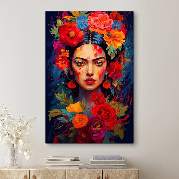 Cuadros Cuadro de una mujer con flores en el pelo (SKU: s42653) Cuadros Cuadros Cuadro de una mujer con flores en el pelo (SKU: s42653)