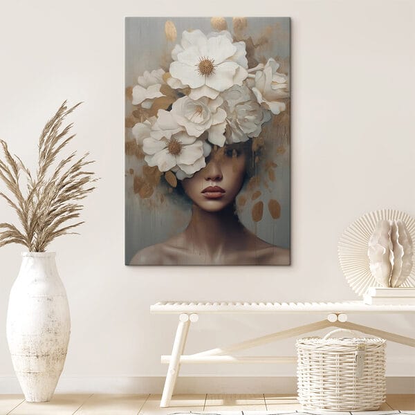 Cuadros Cuadro de una mujer con flores en la cabeza (SKU: s42664) Cuadros Cuadros Cuadro de una mujer con flores en la cabeza (SKU: s42664)