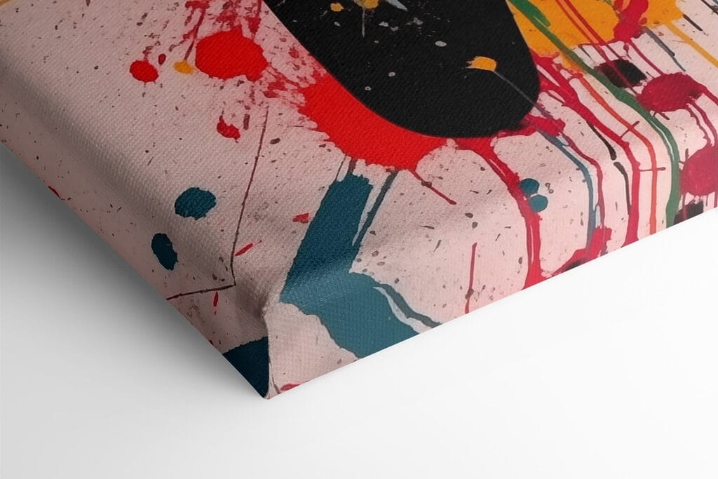 Video game controller with paint splatters Video game controller with paint splatters
