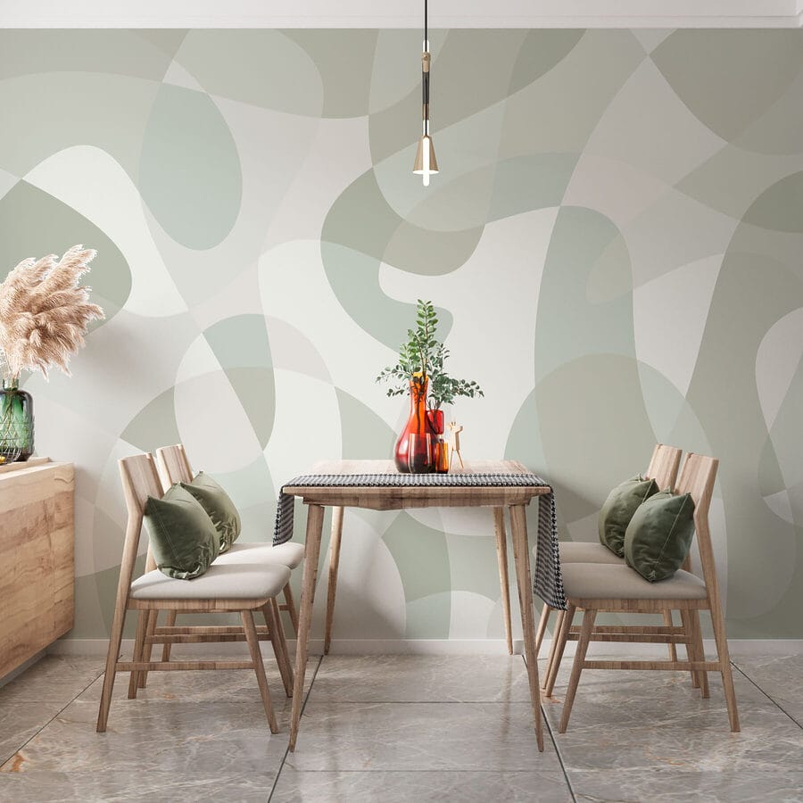 Fondo blanco y gris con círculos