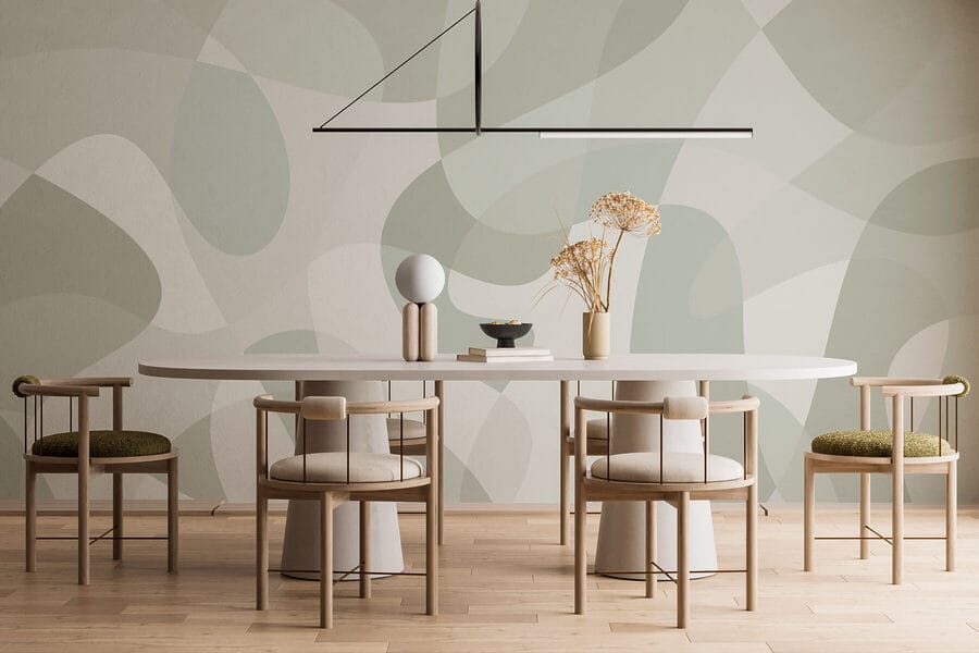 Fondo blanco y gris con círculos