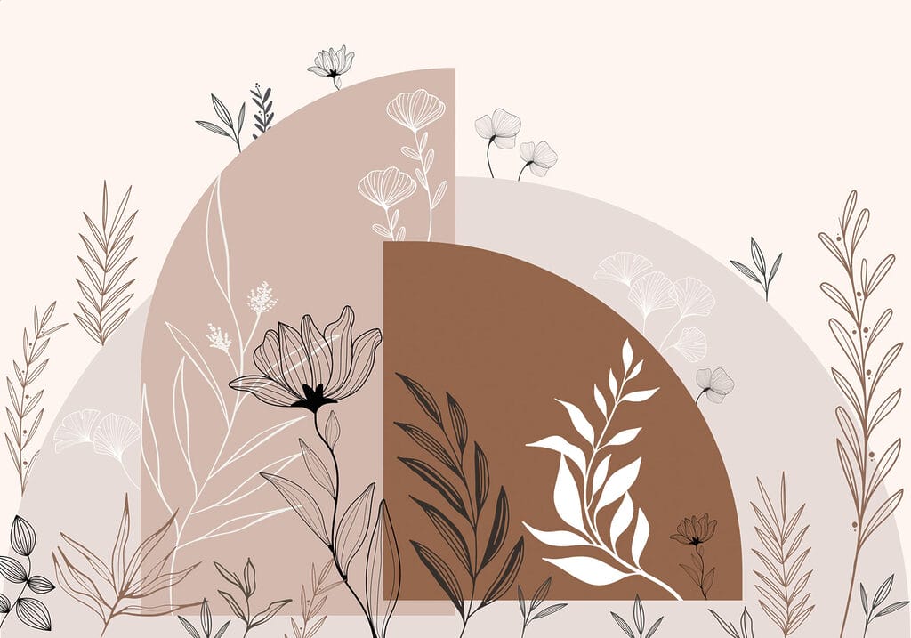 Diseño gráfico de flores y hojas Diseño gráfico de flores y hojas
