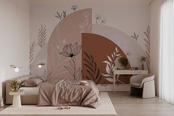 Diseño gráfico de flores y hojas Diseño gráfico de flores y hojas