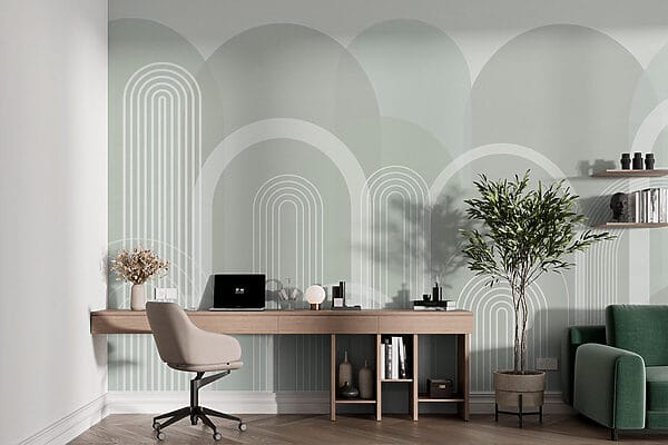 White and gray background with white lines
