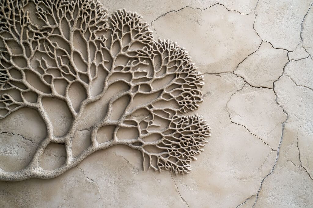 Coral on a concrete surface
