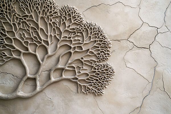 Coral on a concrete surface
