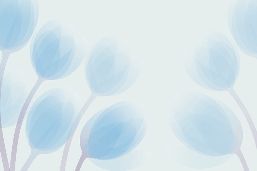 Grupo de flores azules