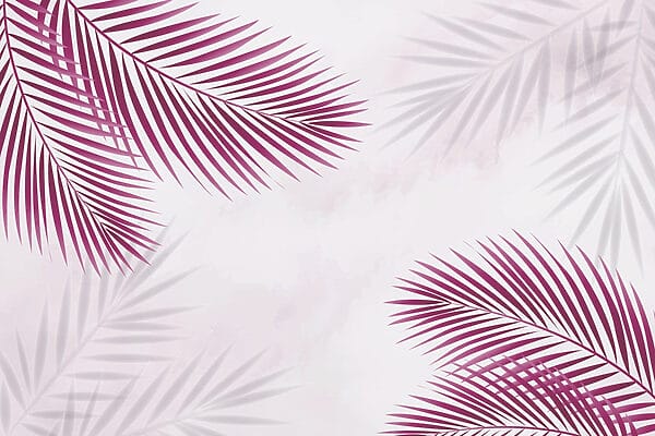 Purple leaves on a white background