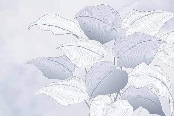 Delicate leaves in soft hues