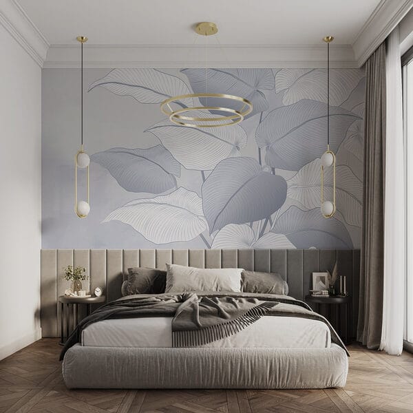Delicate leaves in soft hues