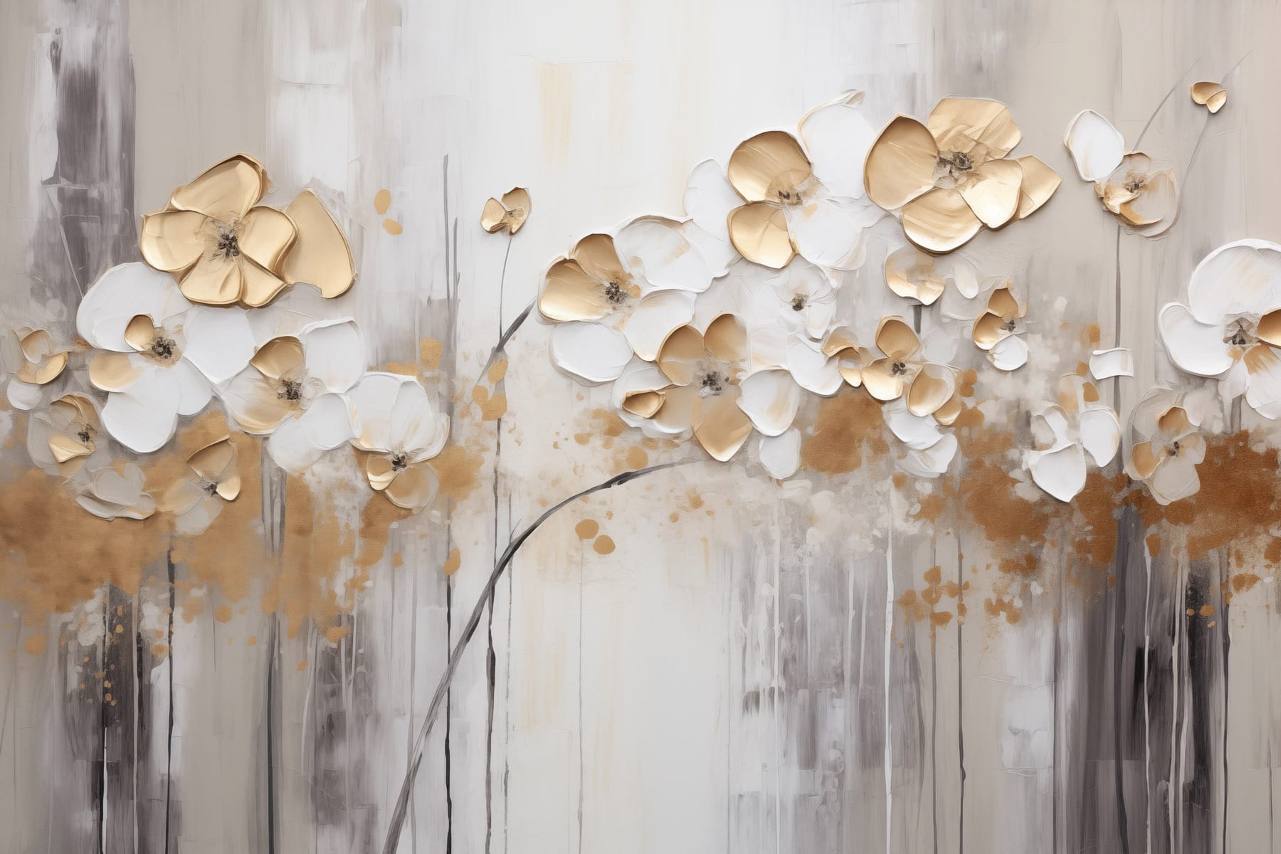 Pintura de flores en una pared s42713p - Pintura de flores en una pared - tegory