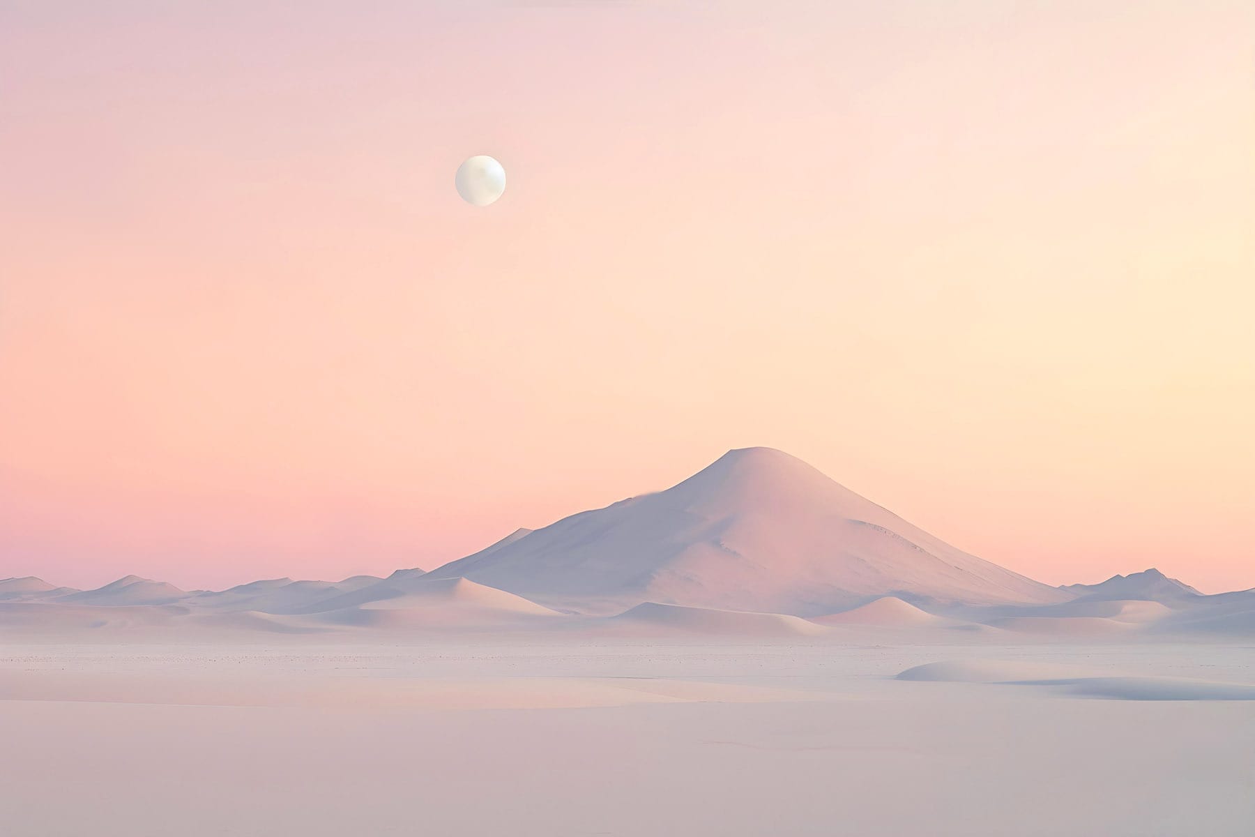 Snow covered mountain in a desert Snow covered mountain in a desert