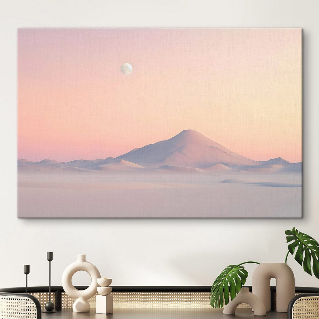 Snow covered mountain in a desert Snow covered mountain in a desert