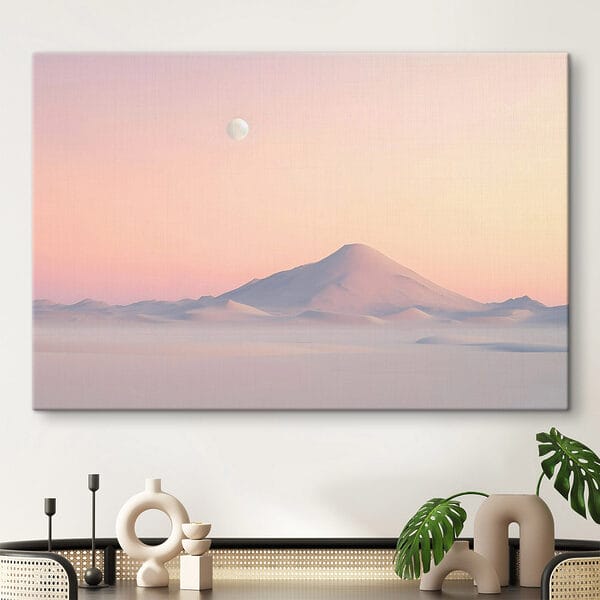 Snow covered mountain in a desert Snow covered mountain in a desert