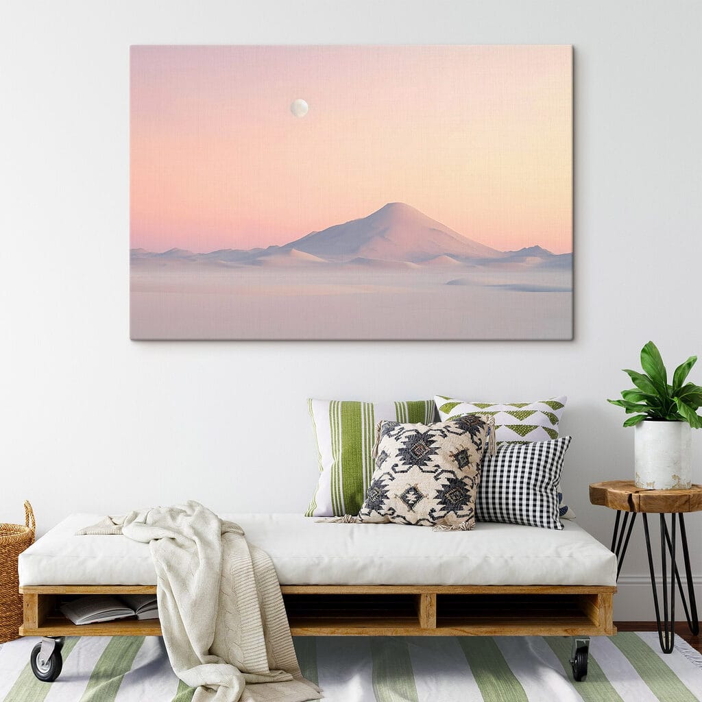 Snow covered mountain in a desert Snow covered mountain in a desert