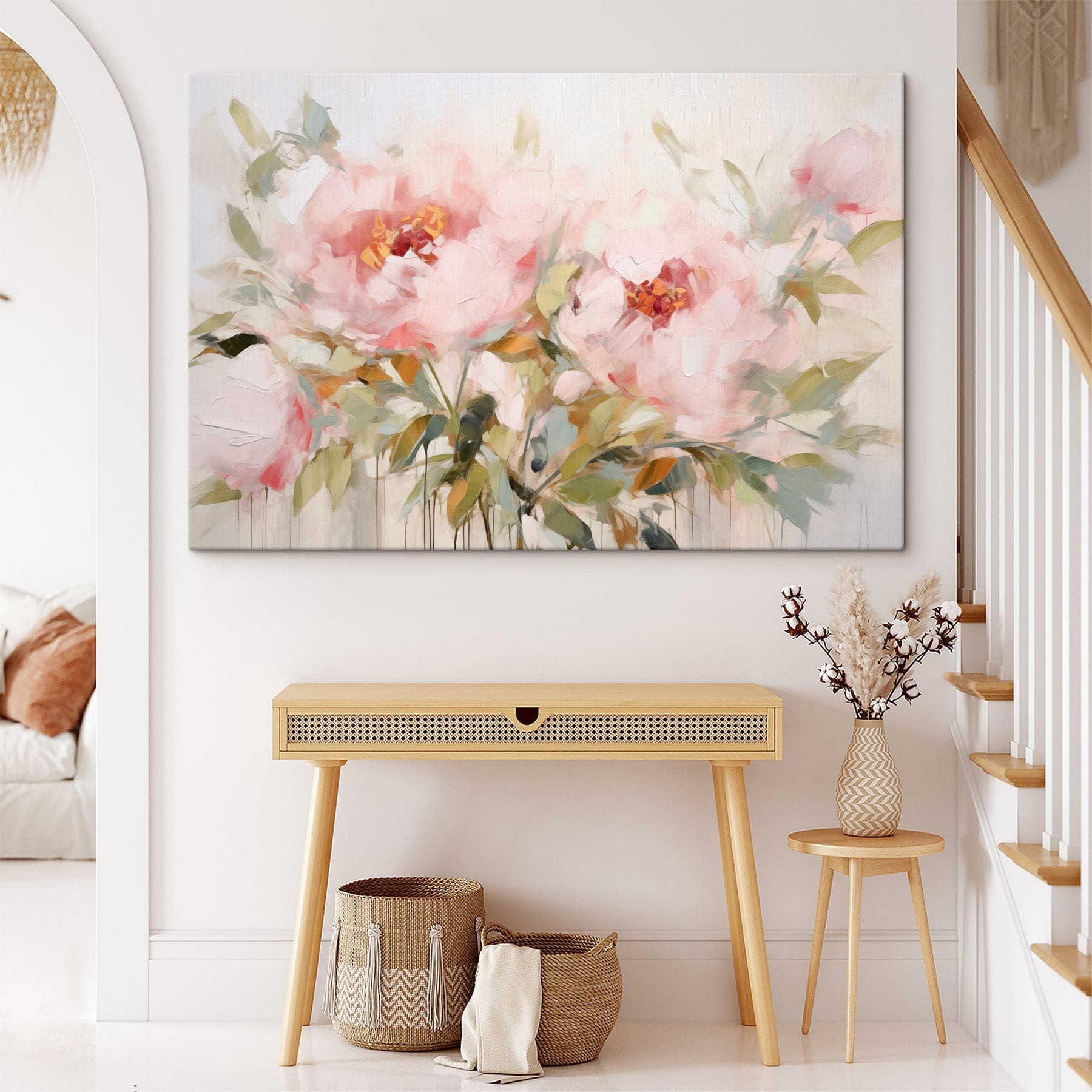 Painting of pink flowers Painting of pink flowers