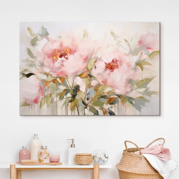 Painting of pink flowers Painting of pink flowers