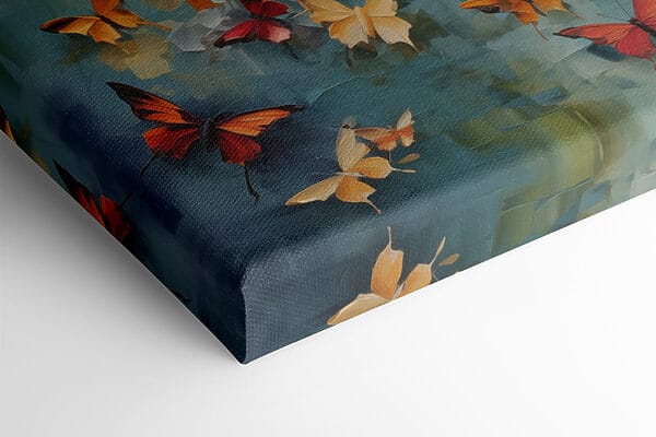 Group of butterflies on a blue background