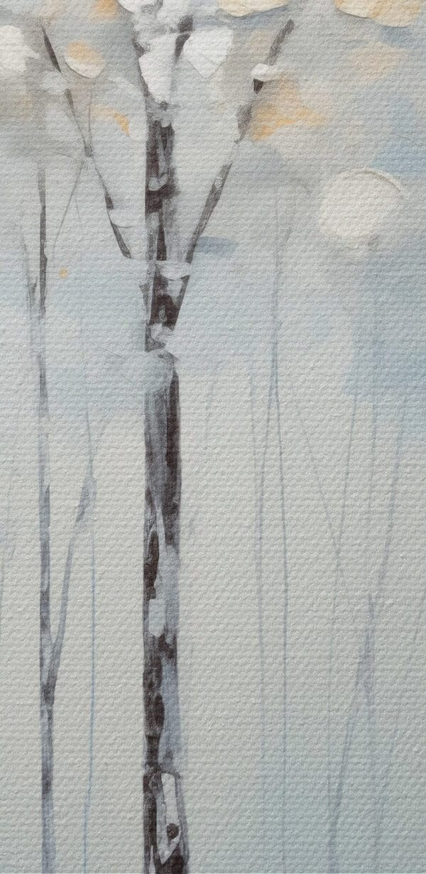 Painting of trees in a lake Painting of trees in a lake