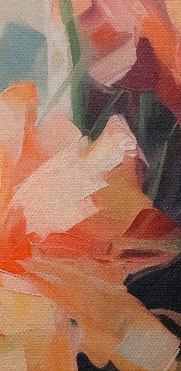 Painting of flowers in a vase