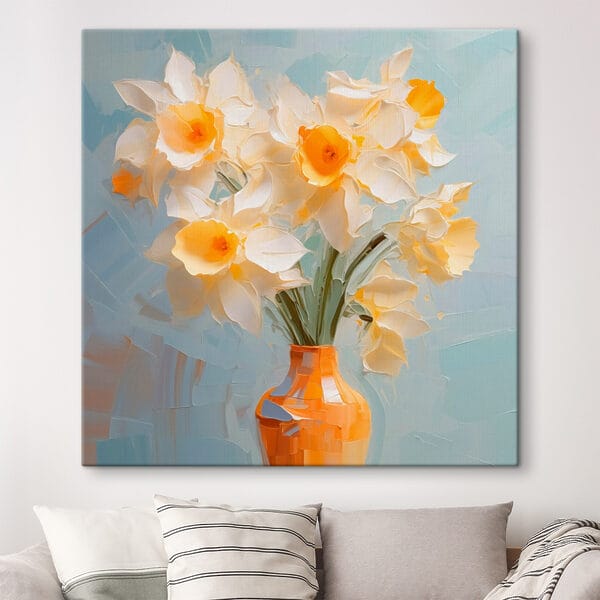 Yellow and white flowers in a vase Yellow and white flowers in a vase