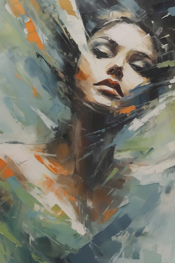 Painting of a woman's face