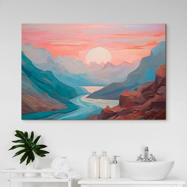Cuadros Río que atraviesa una montaña (SKU: s42754) Cuadros Cuadros Río que atraviesa una montaña (SKU: s42754)