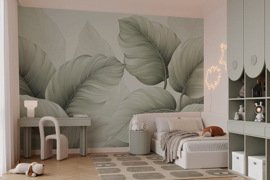 Delicate green leaves in harmony