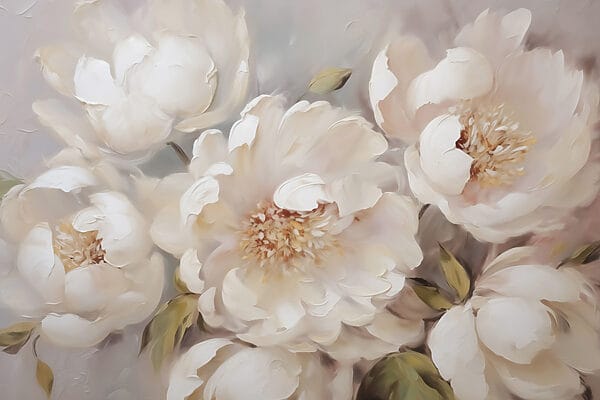 Pintura de flores blancas Pintura de flores blancas