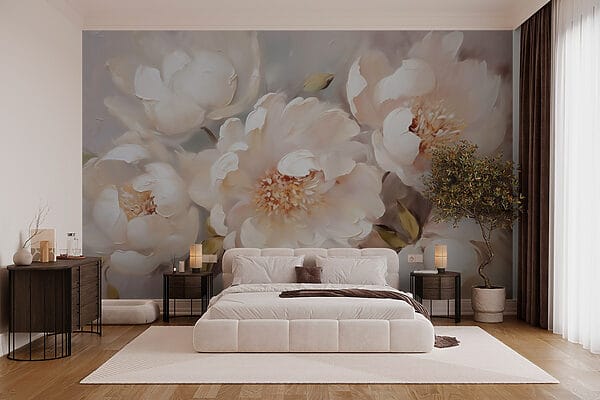 Pintura de flores blancas Pintura de flores blancas