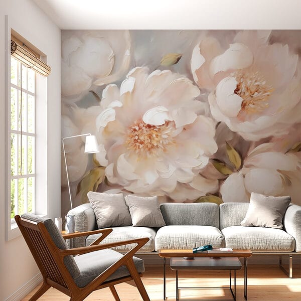 Pintura de flores blancas Pintura de flores blancas