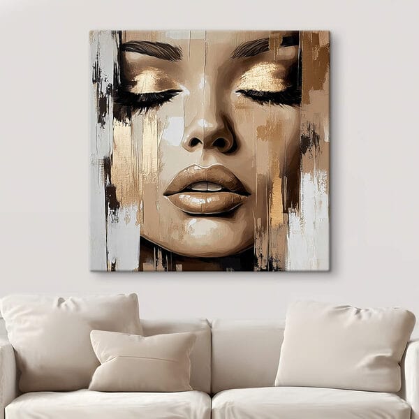Painting of a woman's face