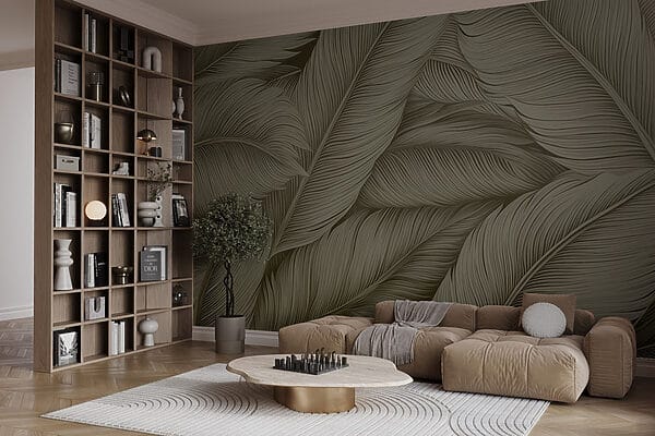 Natural texture of overlapping leaves