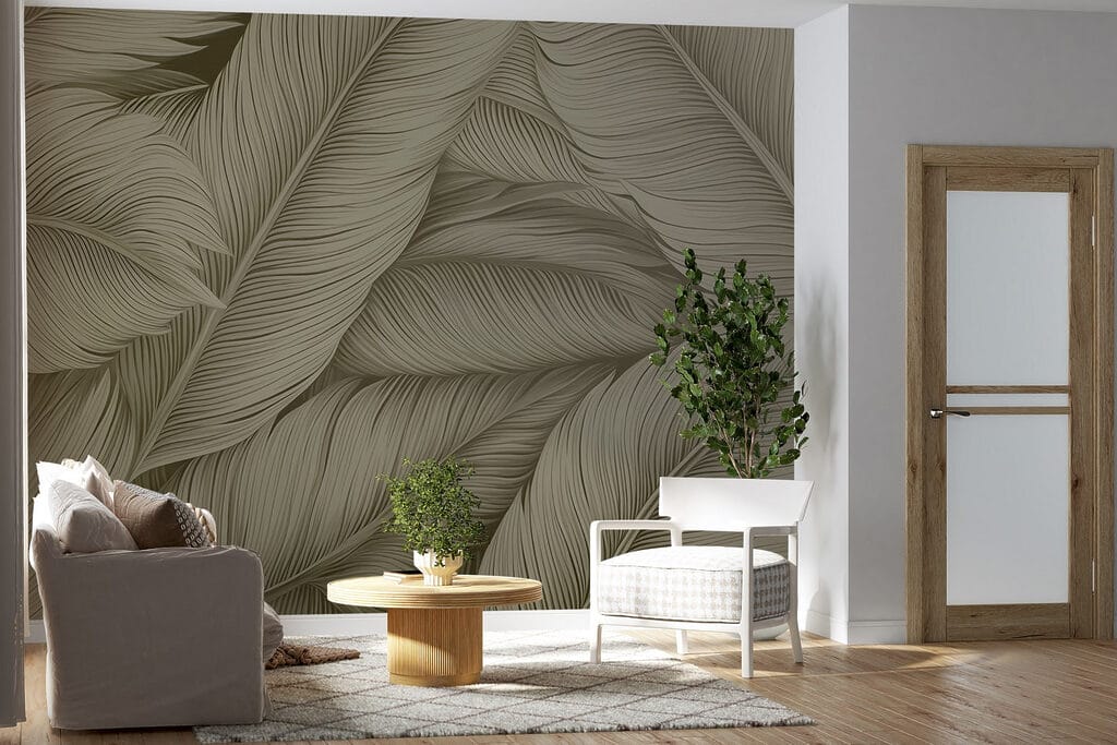 Natural texture of overlapping leaves