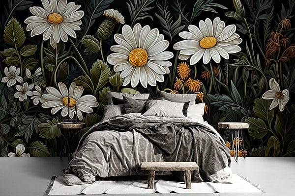 Pintura de flores y hojas Pintura de flores y hojas