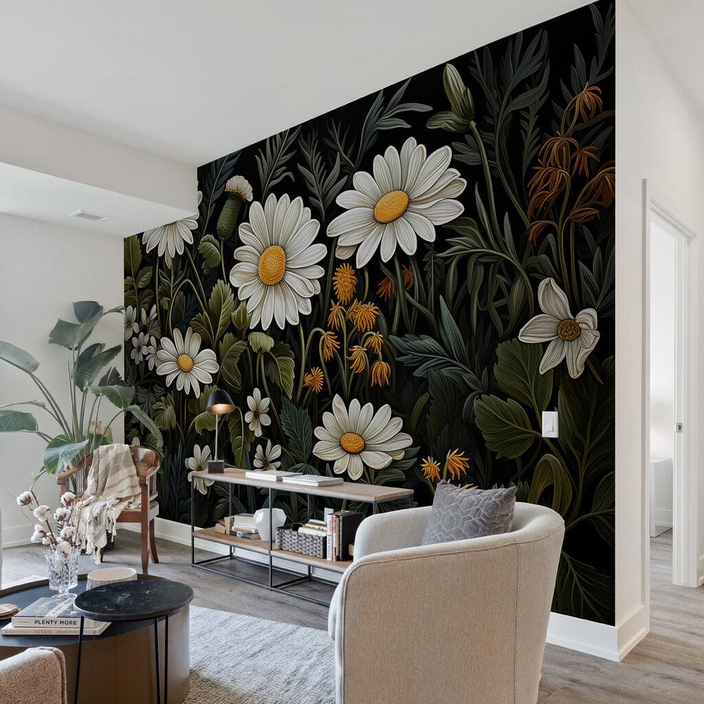 Painting of flowers and leaves Painting of flowers and leaves