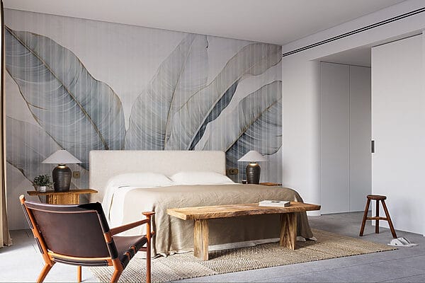 Fotomurales Fotomurales Hojas suaves en tonos apagados (SKU: w02982)