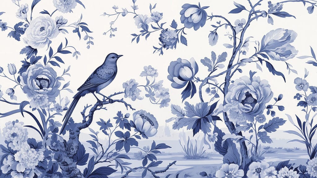 Pájaro en la rama de un árbol con flores Pájaro en la rama de un árbol con flores