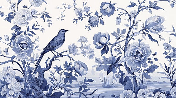 Pájaro en la rama de un árbol con flores Pájaro en la rama de un árbol con flores