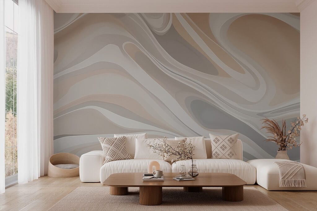 White and grey swirls