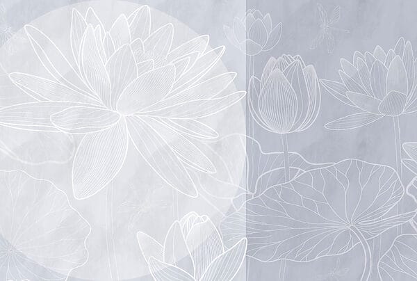 Dibujo de flor blanca sobre fondo gris Dibujo de flor blanca sobre fondo gris