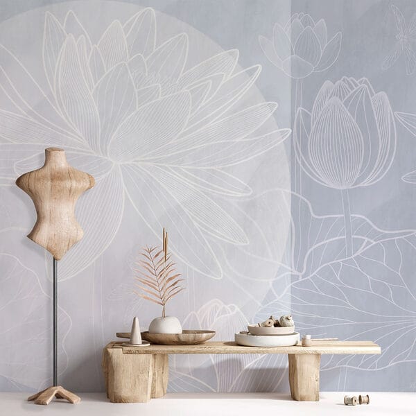 Dibujo de flor blanca sobre fondo gris Dibujo de flor blanca sobre fondo gris