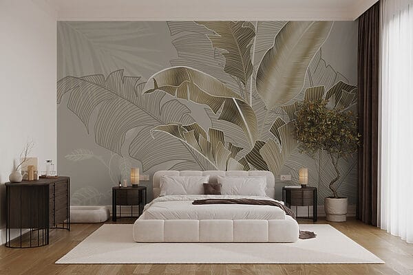 Fotomurales Fotomurales Elegante ilustración botánica con finos detalles (SKU: w08698)