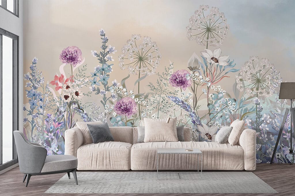 Painting of flowers and plants