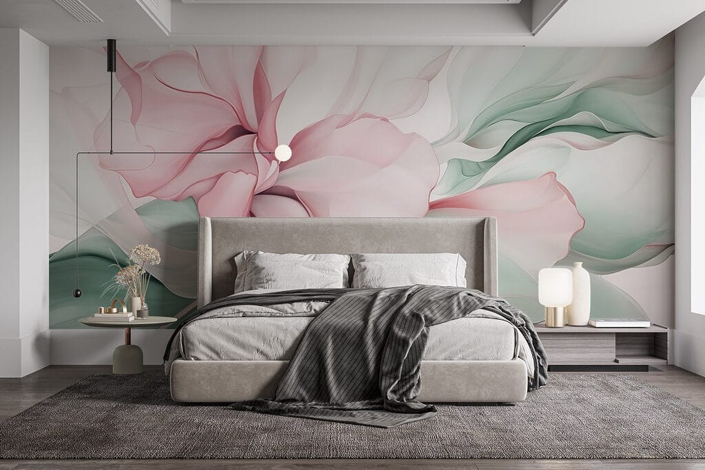 Delicate pastel floral abstraction