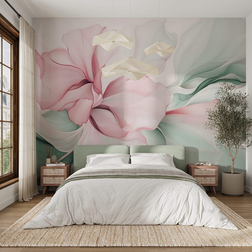 Delicate pastel floral abstraction