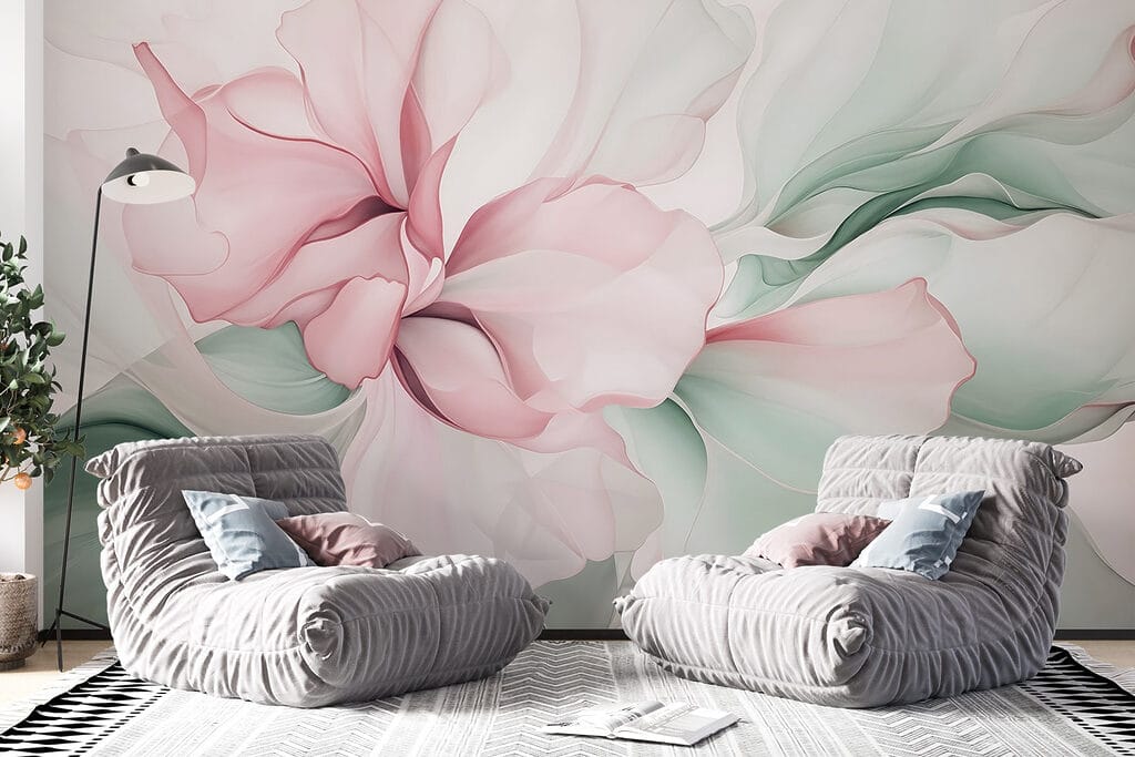 Delicate pastel floral abstraction